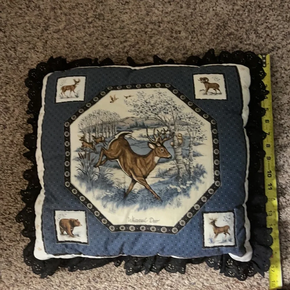 Rustic/Deer/Bear/Pillows-18”x17”(2)